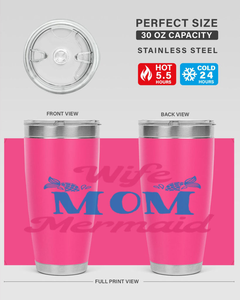 Wife Mom Mermaid 670#- mermaid- Tumbler