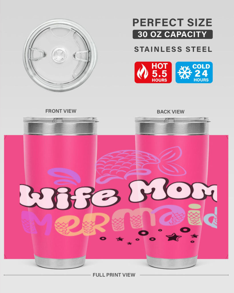Wife Mom Mermaid 676#- mermaid- Tumbler