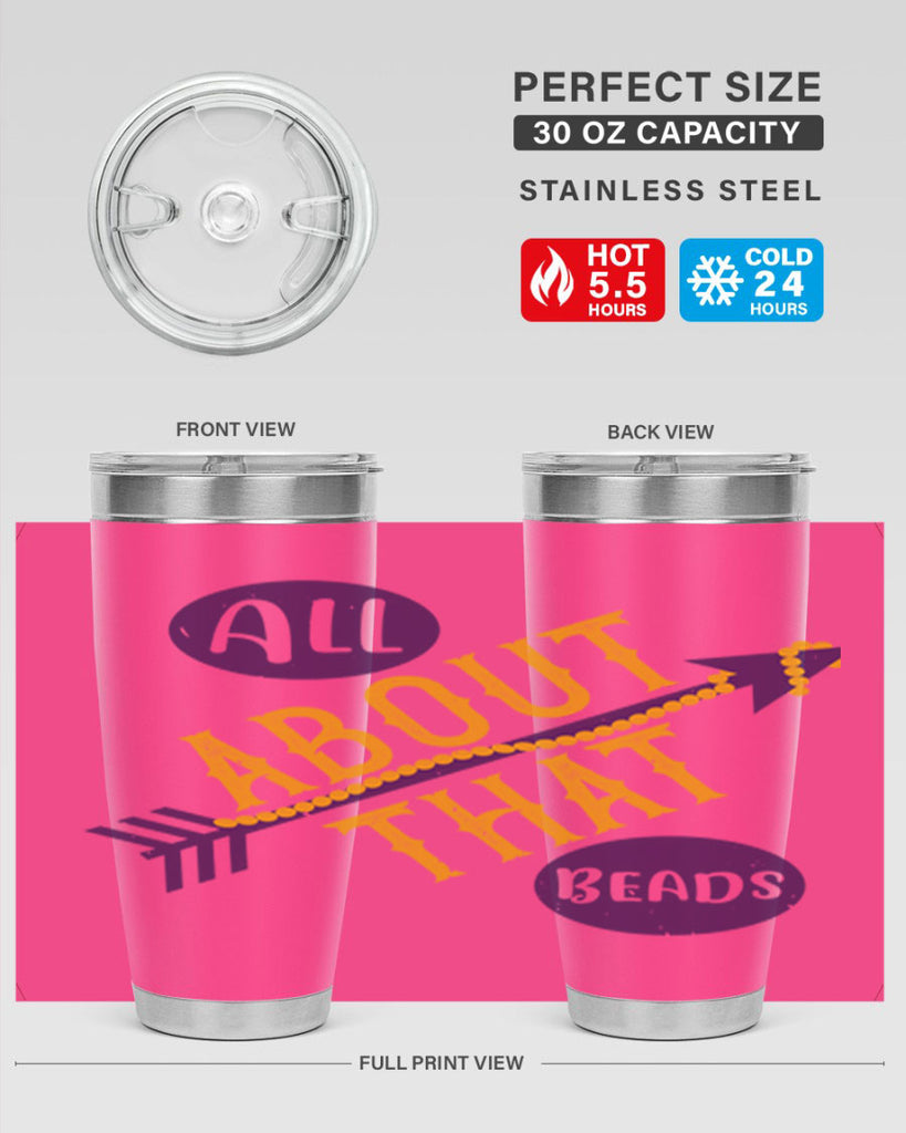 all about that beads 62#- mardi gras- Tumbler