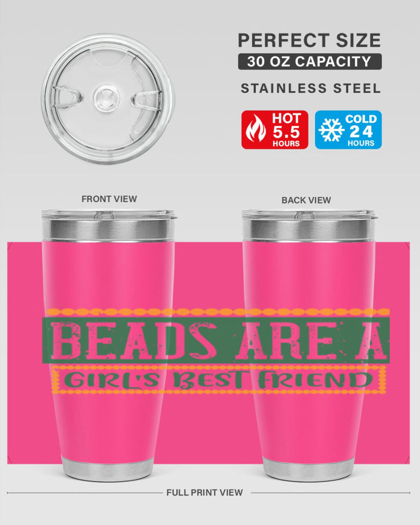 beads are a girls best friend 29#- mardi gras- Tumbler