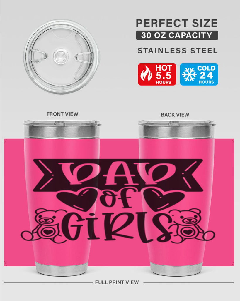 dad of girls 60#- fathers day- Tumbler