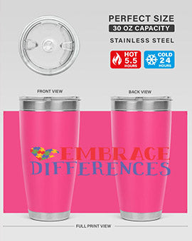 embrace differences Style 13#- autism- Tumbler