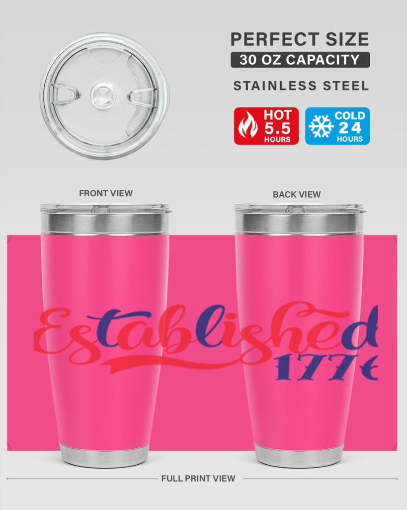 established Style 46#- Fourt Of July- Tumbler