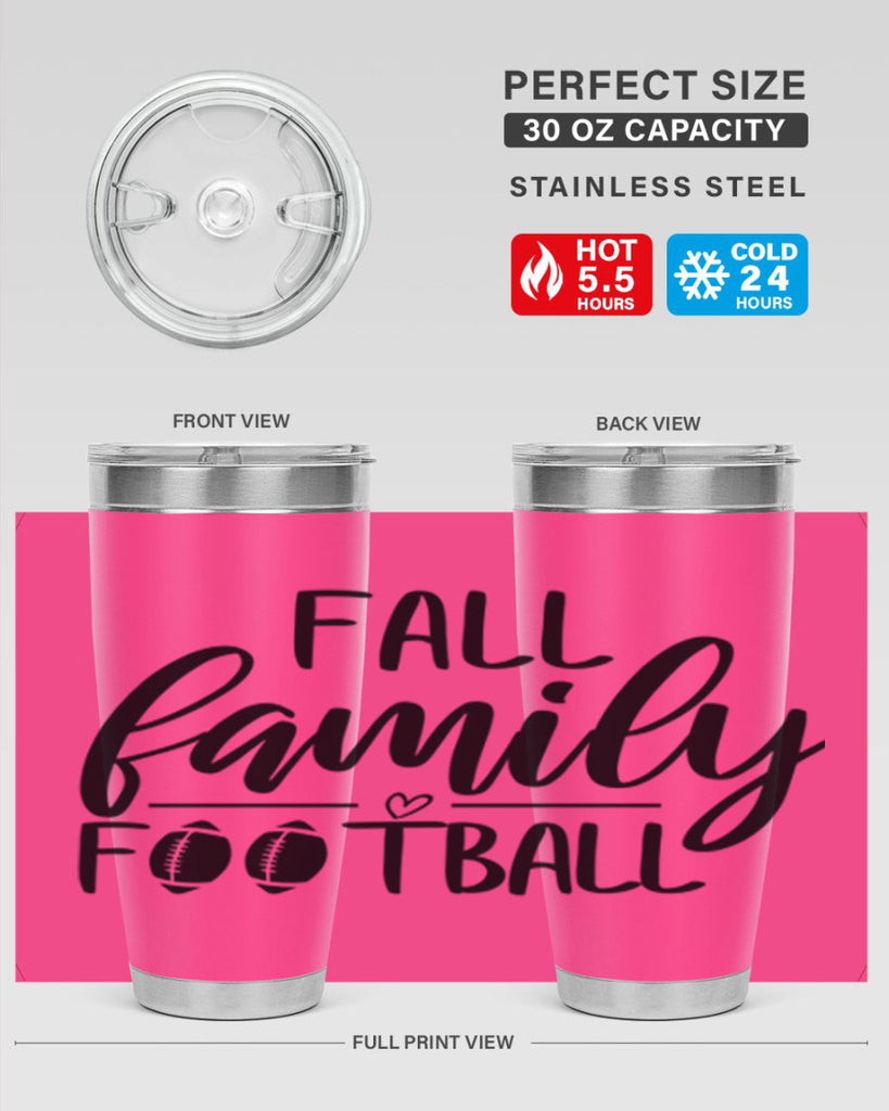 fall family football 100#- fall- Tumbler