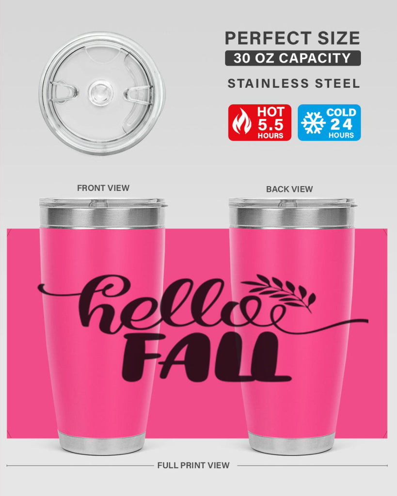 hello fall 54#- thanksgiving- Tumbler
