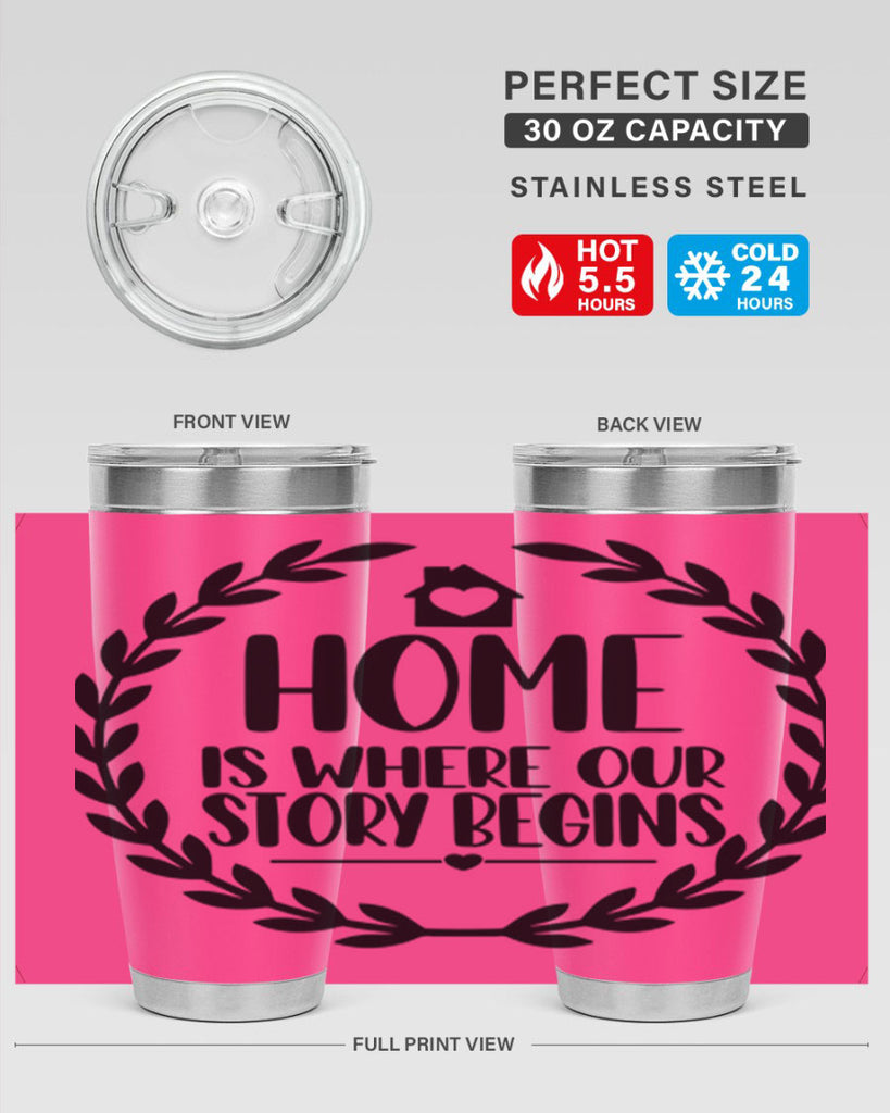 home is where our story begins 13#- home- Tumbler