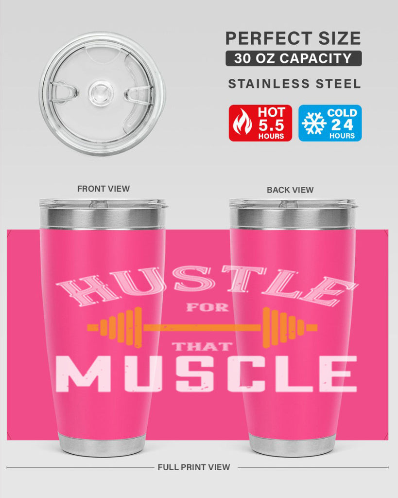 hustel for that muscle 92#- gym- Tumbler