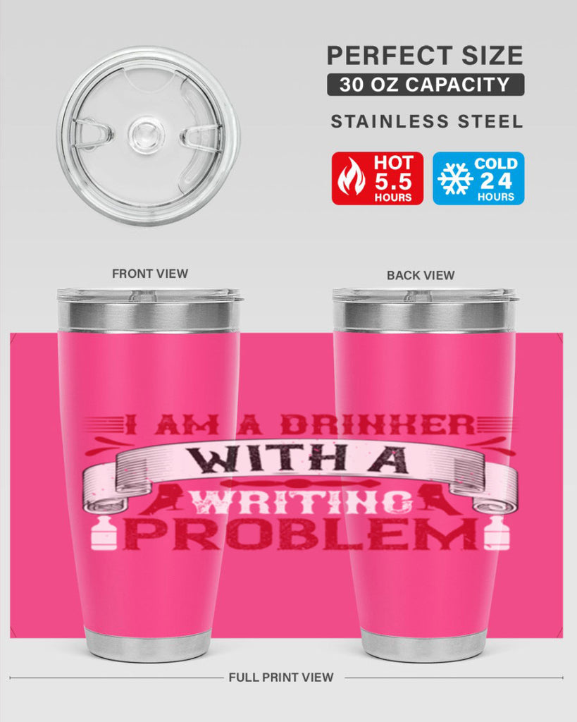 i am a drinker with a writing problem 49#- drinking- Tumbler