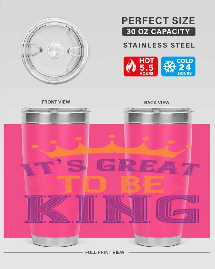 it’s great to be king 61#- mardi gras- Tumbler
