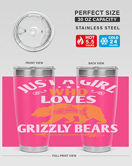 just a girl who loves Grizzly Bears 20#- Bears- Tumbler
