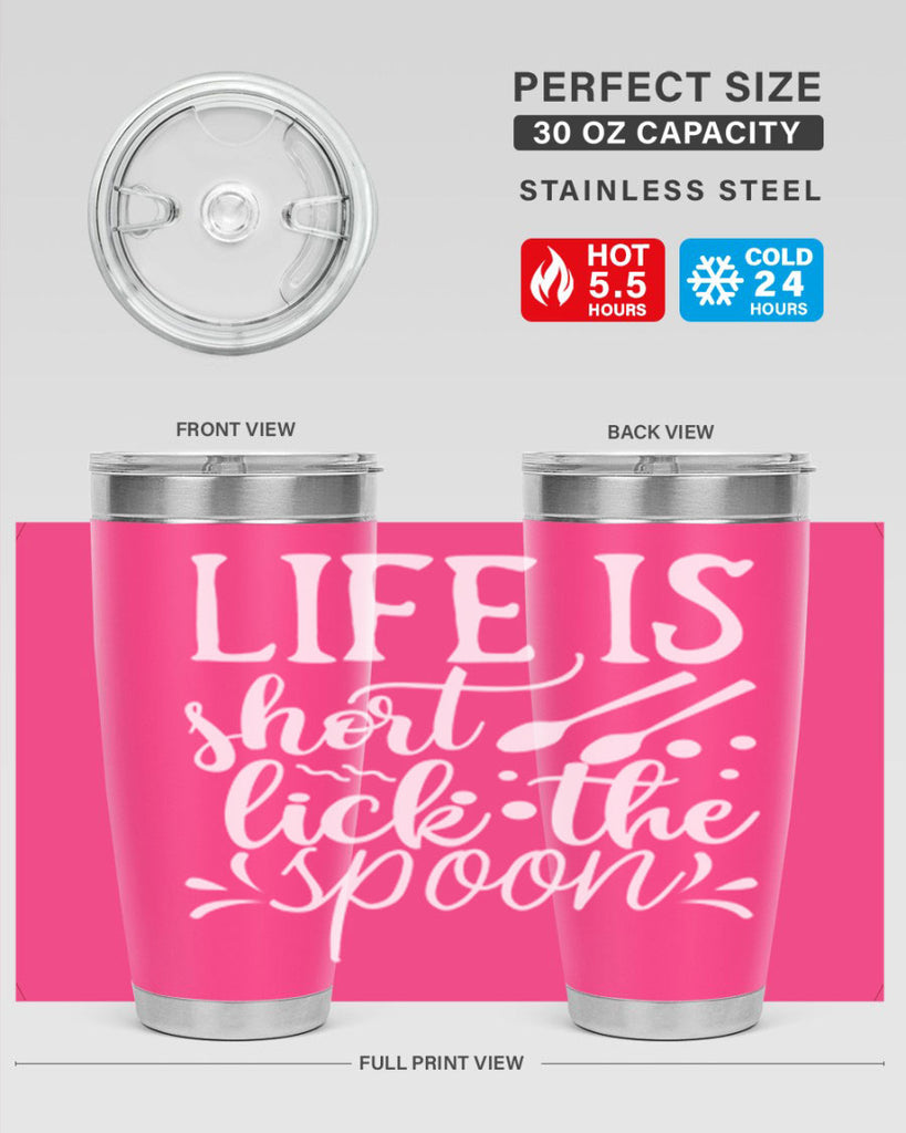 life is short lick the spoon 25#- kitchen- Tumbler