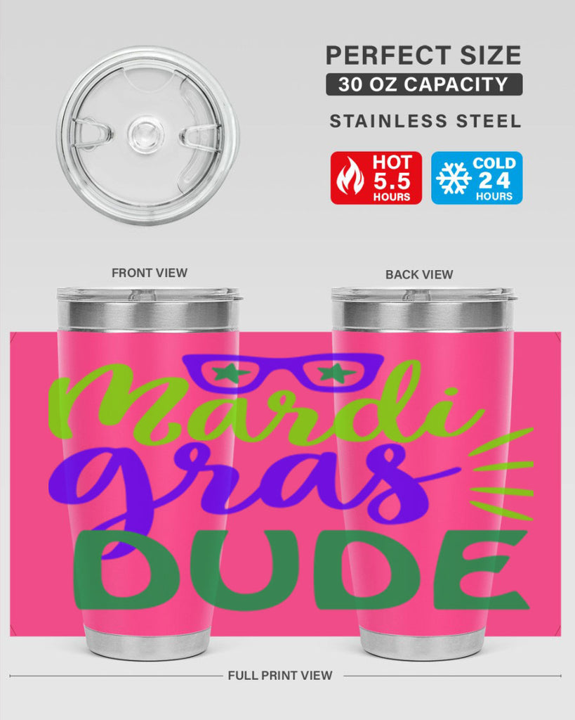mardi gras dude 10#- mardi gras- Tumbler