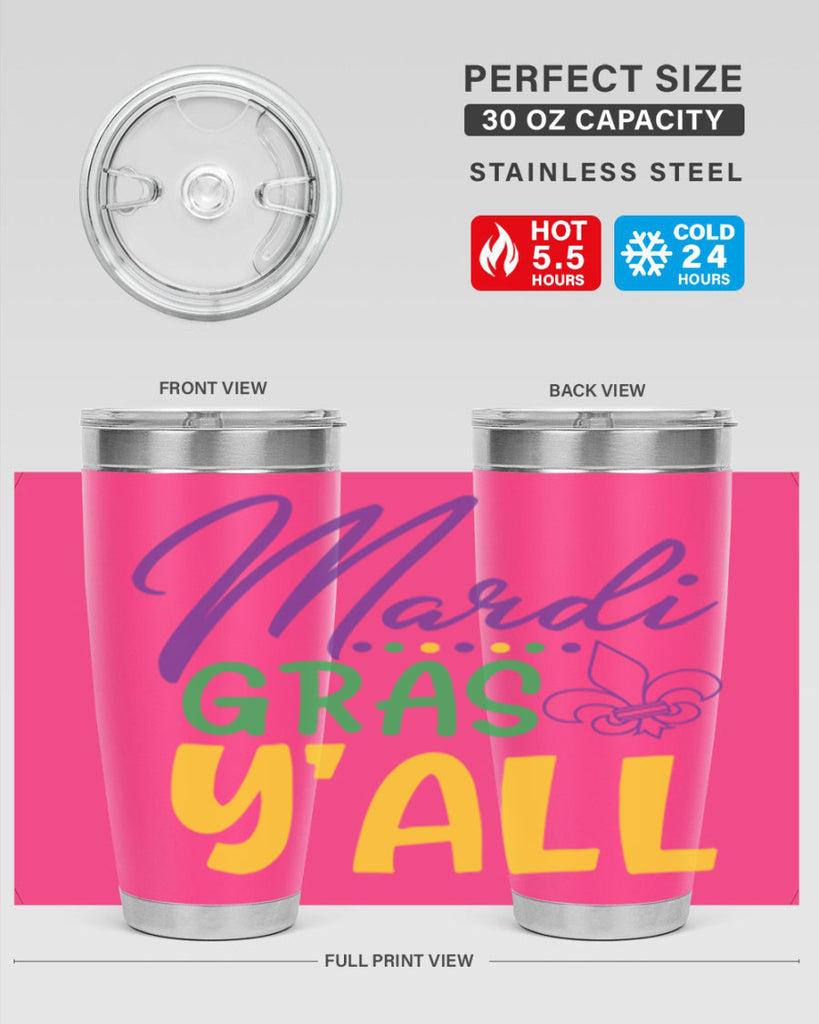 mardi gras yall 77#- mardi gras- Tumbler