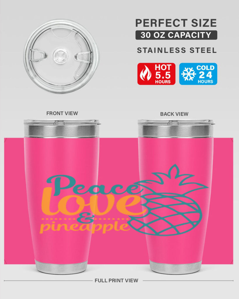 peace love pineapple Style 82#- summer- Tumbler