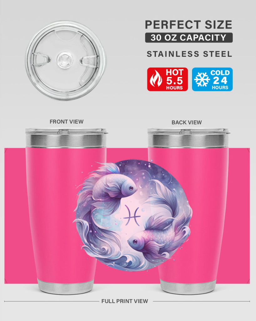 pisces 349#- zodiac- Tumbler
