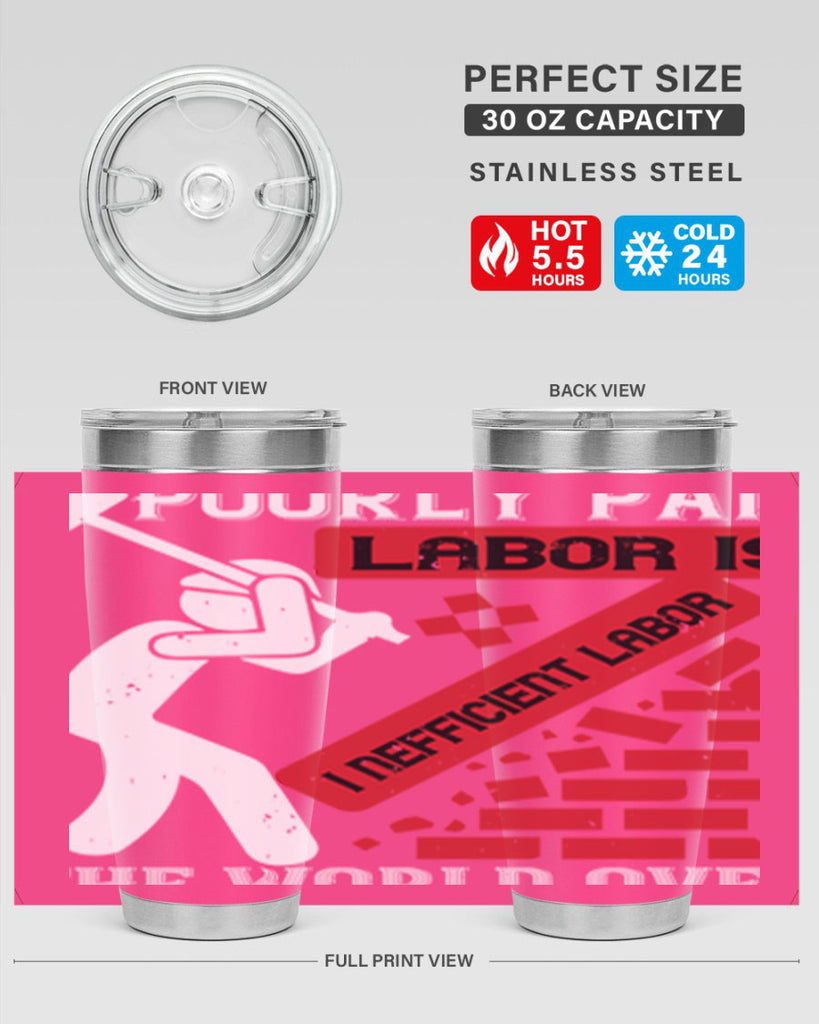 poorly paid labor is inefficient labor the world over 19#- labor day- Tumbler