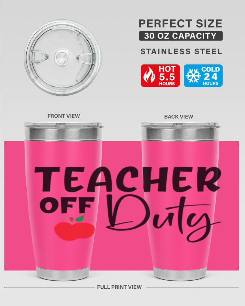 teacher off duty Style 140#- teacher- tumbler