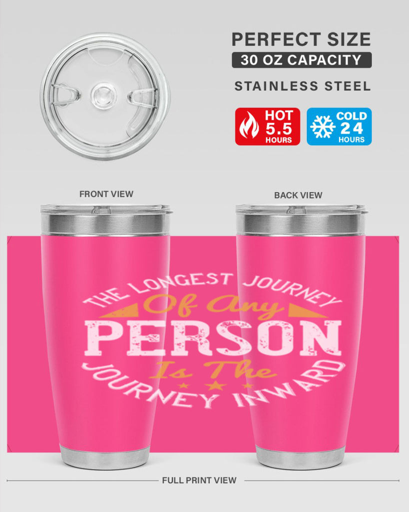 the longest journey of any person is the journey inward 60#- yoga- Tumbler