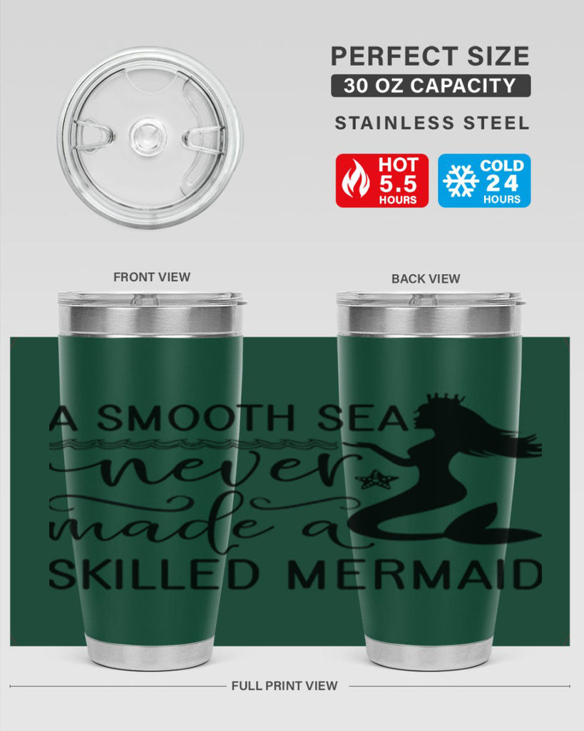 A smooth sea never made 12#- mermaid- Tumbler