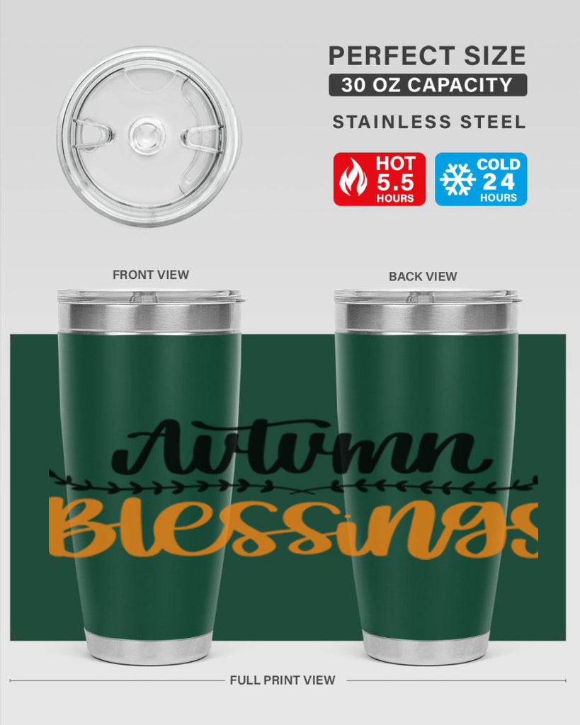 Autumn Blessings 473#- fall- Tumbler