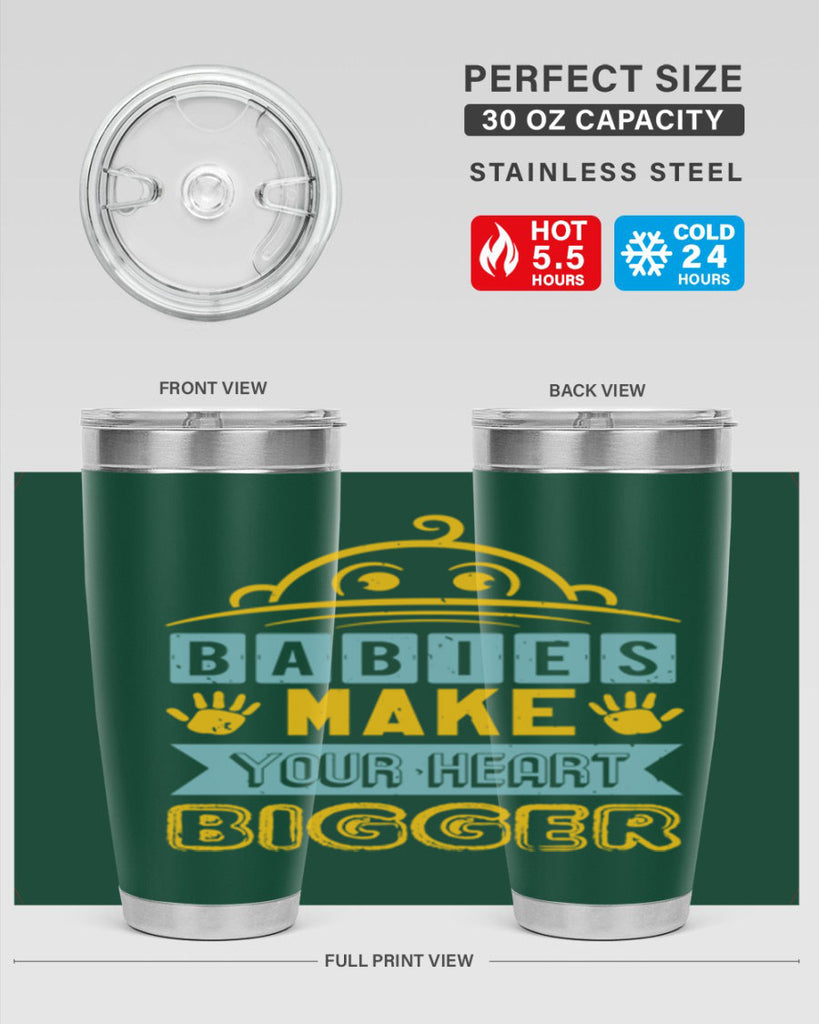 Babies make your heart bigger Style 17#- baby shower- tumbler