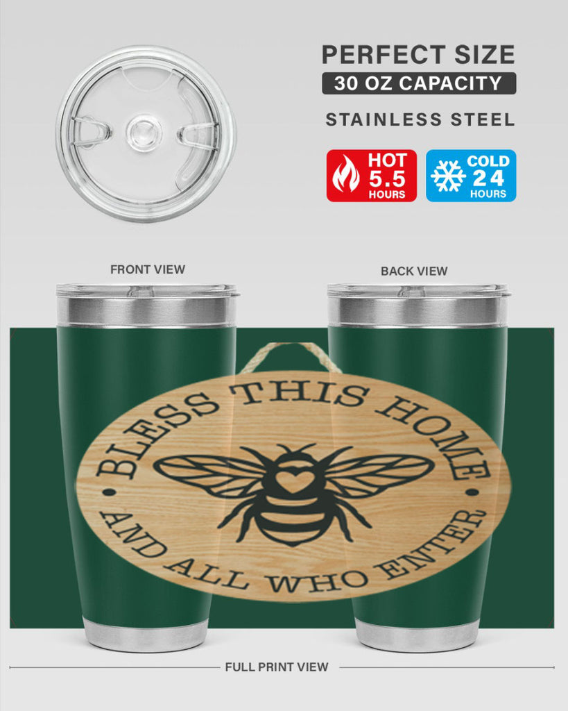 Bless this Home Bee Mockup58#- spring- Tumbler