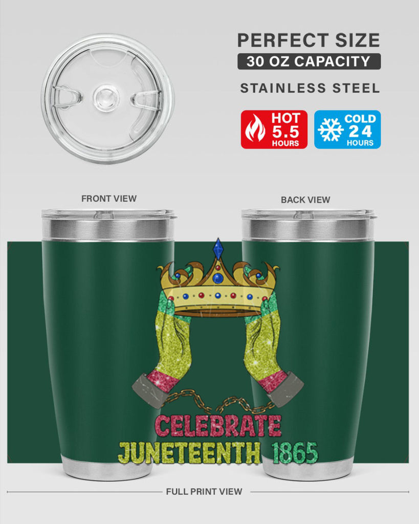 Celebrate Juneteenth 1865 Crown Designs 2#- Juneteenth- tumbler