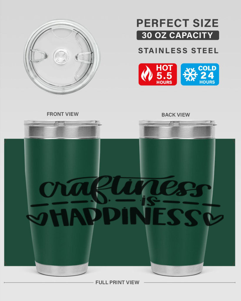 Craftiness Is Happiness 35#- crafting- Tumbler