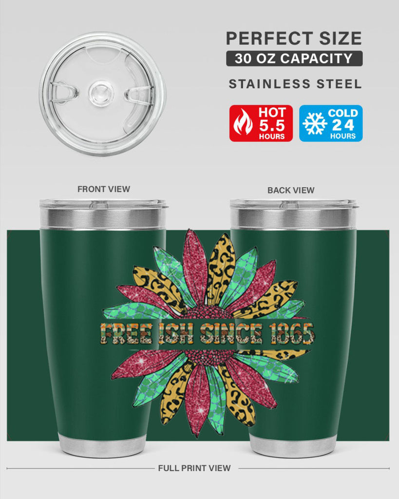 Freeish Since 1865 Sunflower Juneteenth 15#- Juneteenth- tumbler