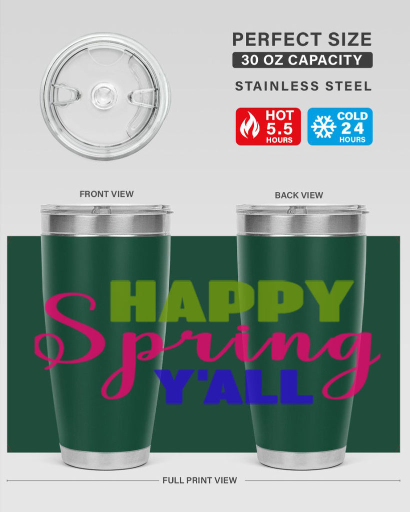 Happy Spring Y'all 168#- spring- Tumbler