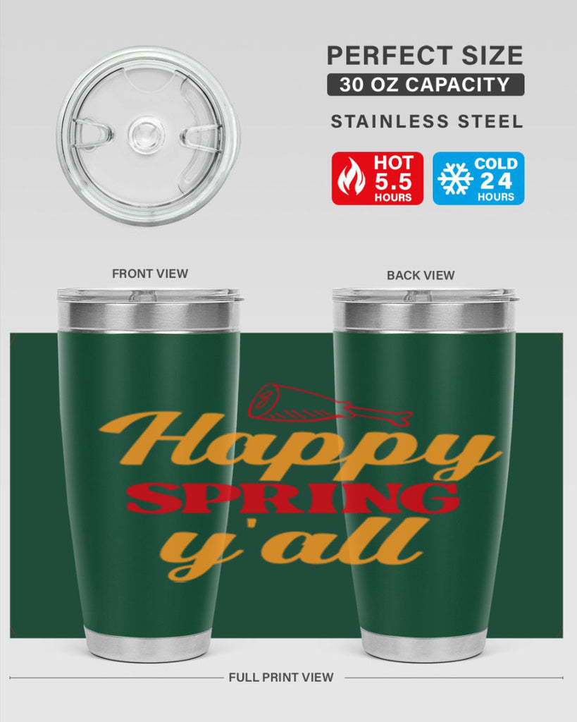 Happy spring y'all 162#- spring- Tumbler