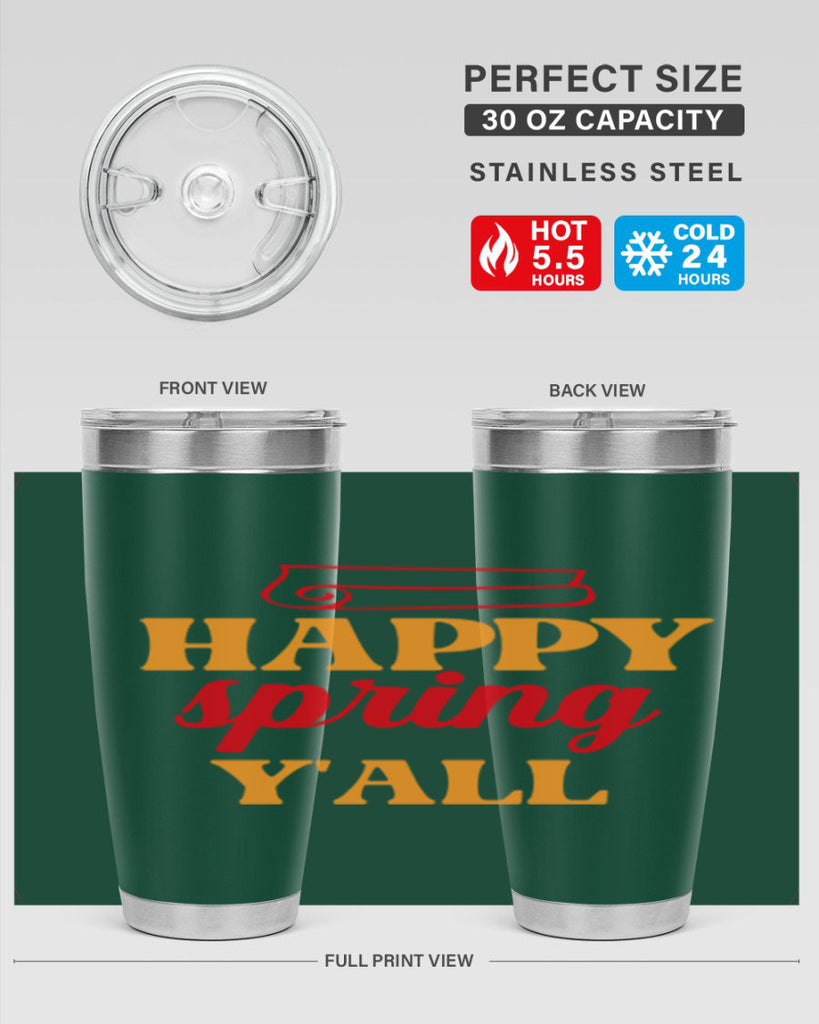 Happy spring y'all 166#- spring- Tumbler