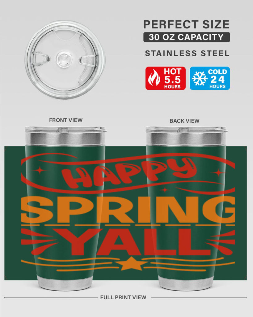 Happy spring yall 172#- spring- Tumbler