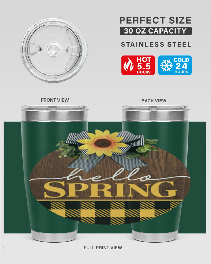 Hello Spring plaid Mockup 204#- spring- Tumbler