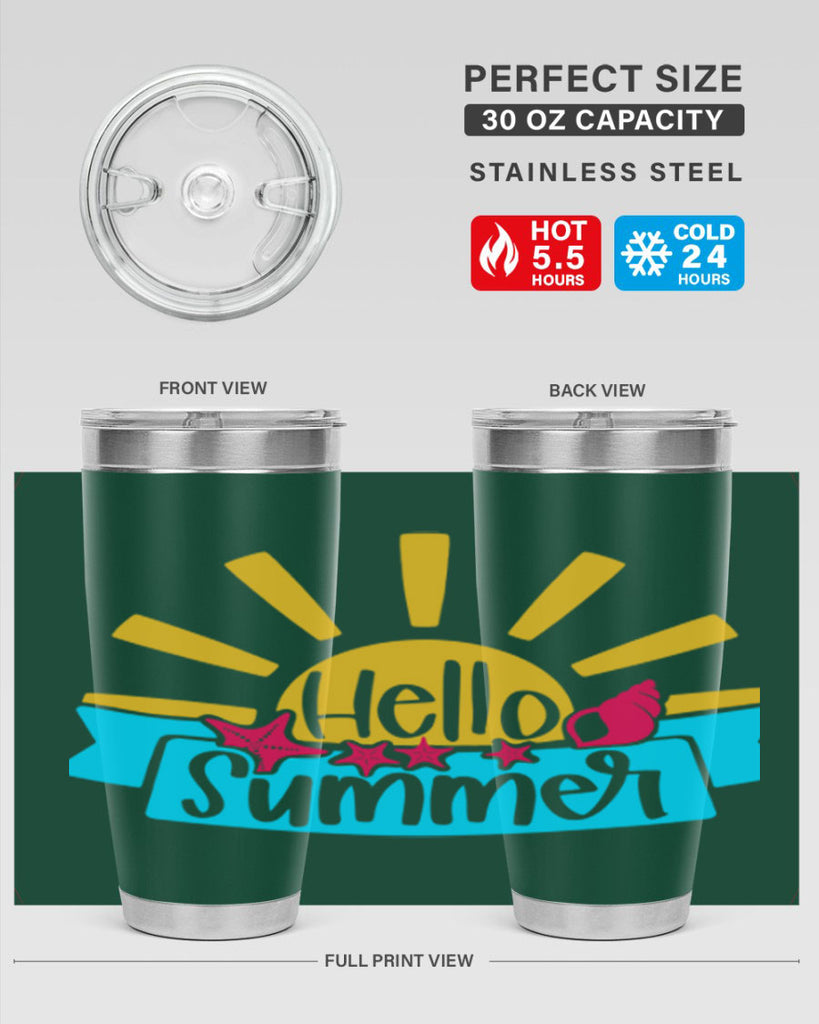 Hello Summer Style 38#- summer- Tumbler