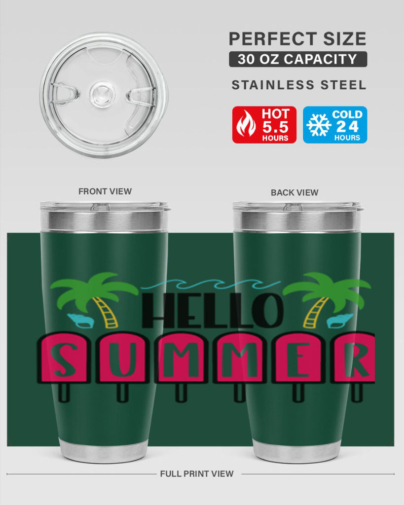 Hello Summer Style 39#- summer- Tumbler