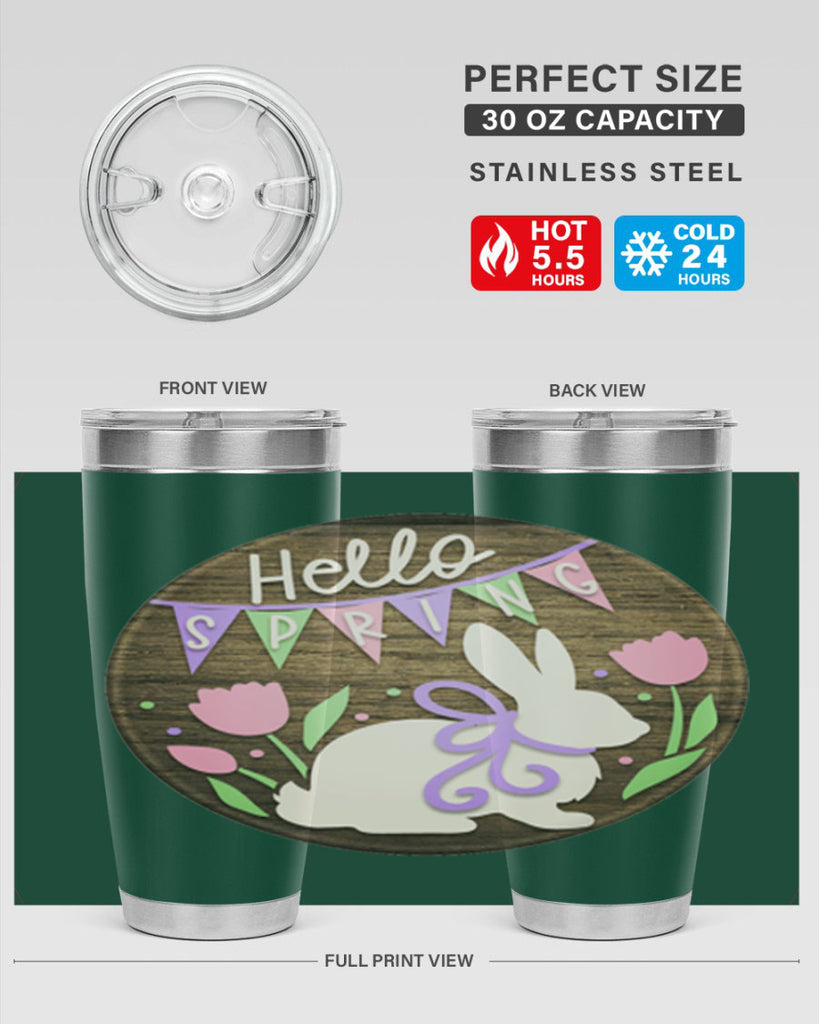 Hello spring bunny Mockup190#- spring- Tumbler