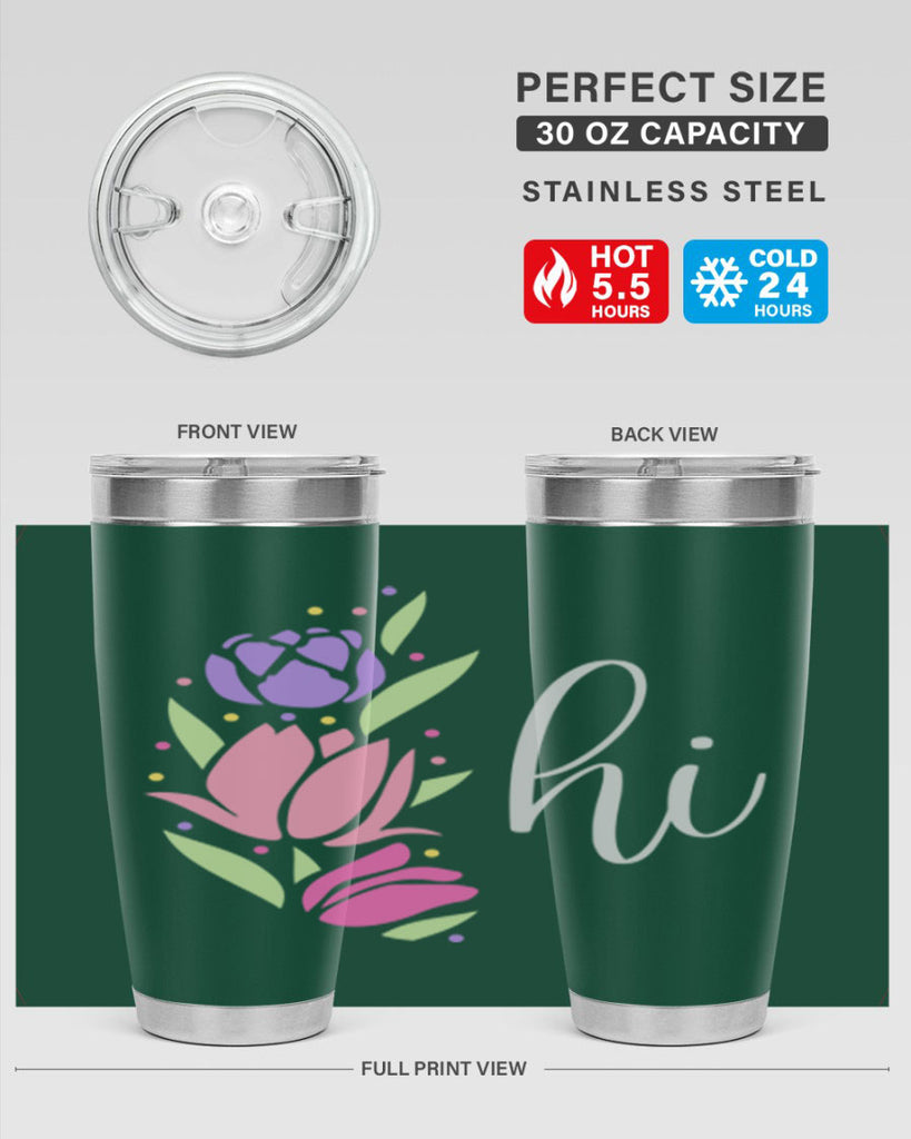 Hi pink flowers238#- spring- Tumbler