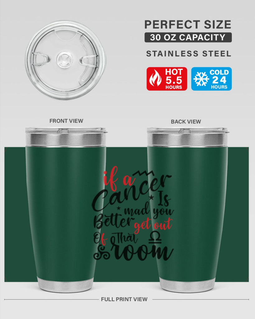 If A Cancer Is Mad You Better Get Out Of That Room 250#- zodiac- Tumbler