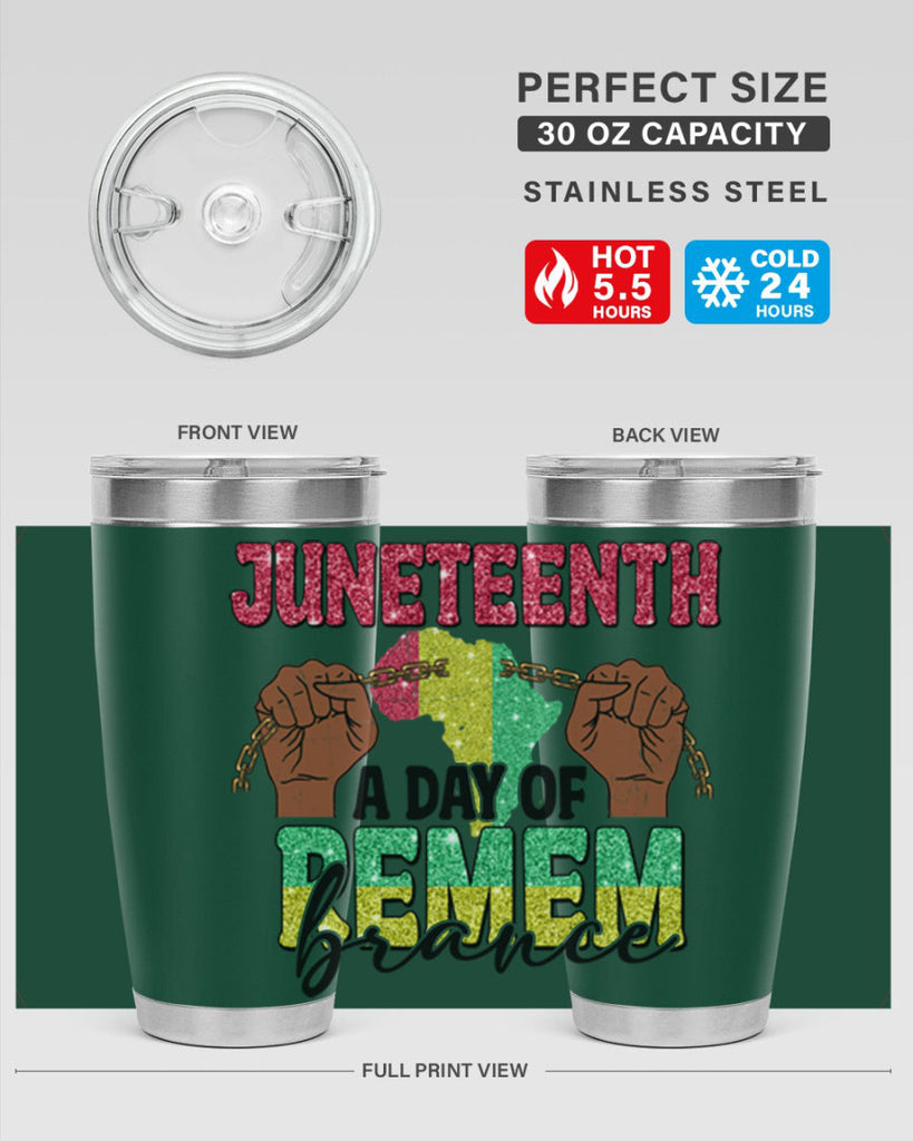 Juneteenth A Day Of Remembrance Png 9#- Juneteenth- tumbler