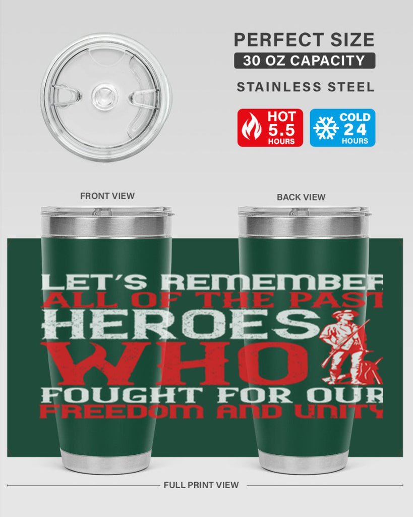 Let’s remember all of the past heroes who fought for our freedom and unity Style 127#- Fourt Of July- Tumbler