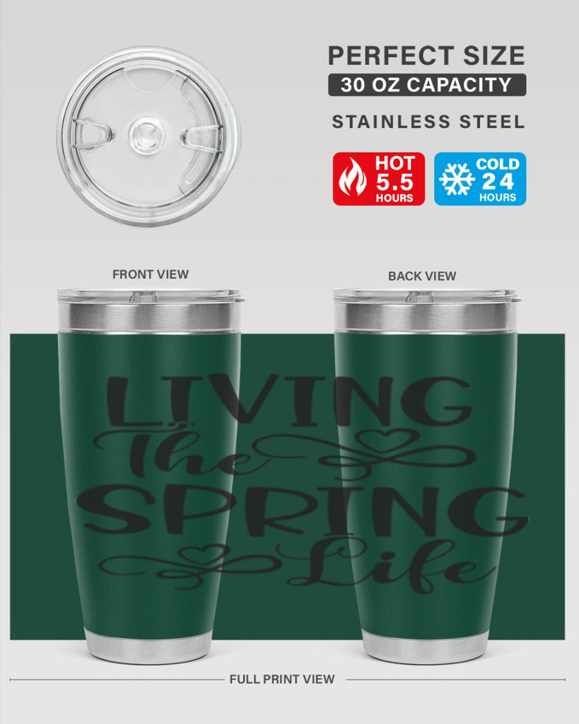 Living the spring life323#- spring- Tumbler