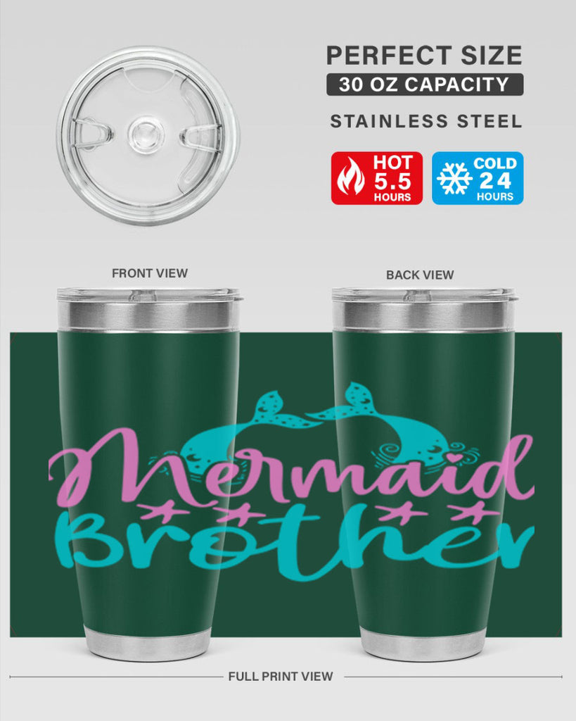 Mermaid Brother 354#- mermaid- Tumbler