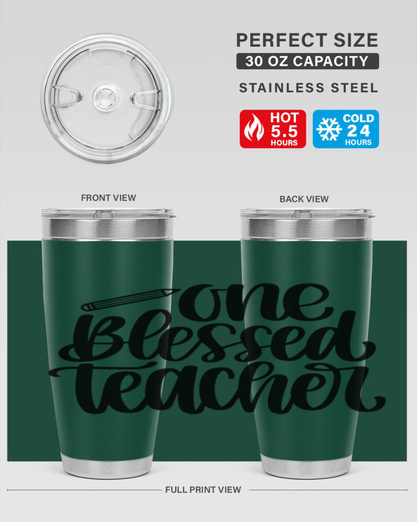 One Blessed Teacher Style 62#- teacher- tumbler