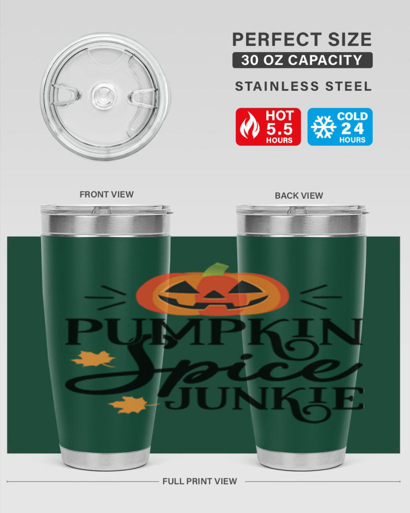 Pumpkinspicejunkie 568#- fall- Tumbler