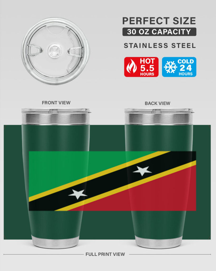 Saint Kitts and Nevis 52#- world flags- Tumbler