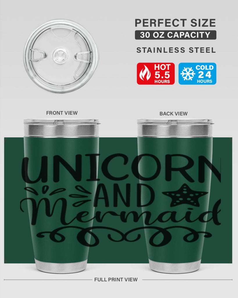Unicorn And Mermaid 658#- mermaid- Tumbler