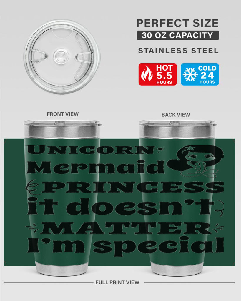 Unicorn Mermaid princess it doesnt 661#- mermaid- Tumbler