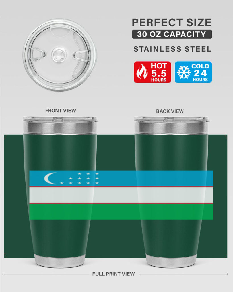 Uzbekistan 8#- world flags- Tumbler