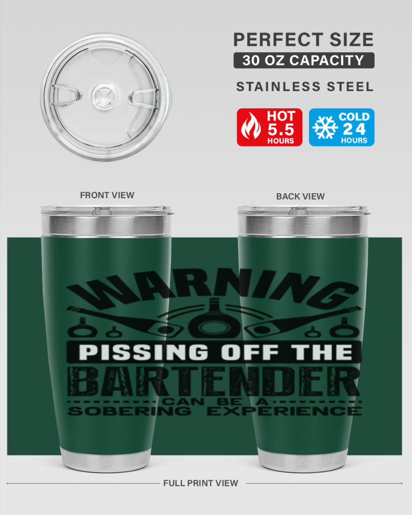 Warning Style 10#- bartender- tumbler